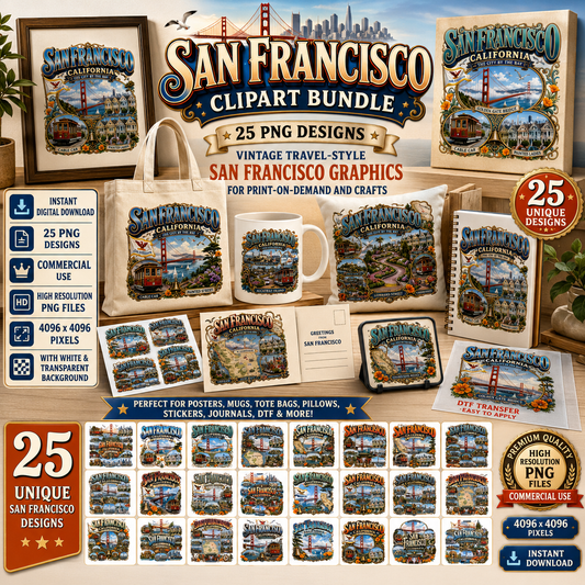 San Francisco Shirt Travel Poster Art Print | Golden Gate Bridge Cityscape Wall Art | Vintage California Landmark Decor | Digital Downloads, california poppies a, alcatraz art, cable car art, PNG, digital download, high resolution