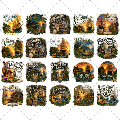 The Parting Glass Irish Folk Song Printable Wall Art Celtic Pub Decor Sublimation PNG Commercial Use, gaelic decor, celtic printable, st patricks day prin, PNG, digital download, high resolution