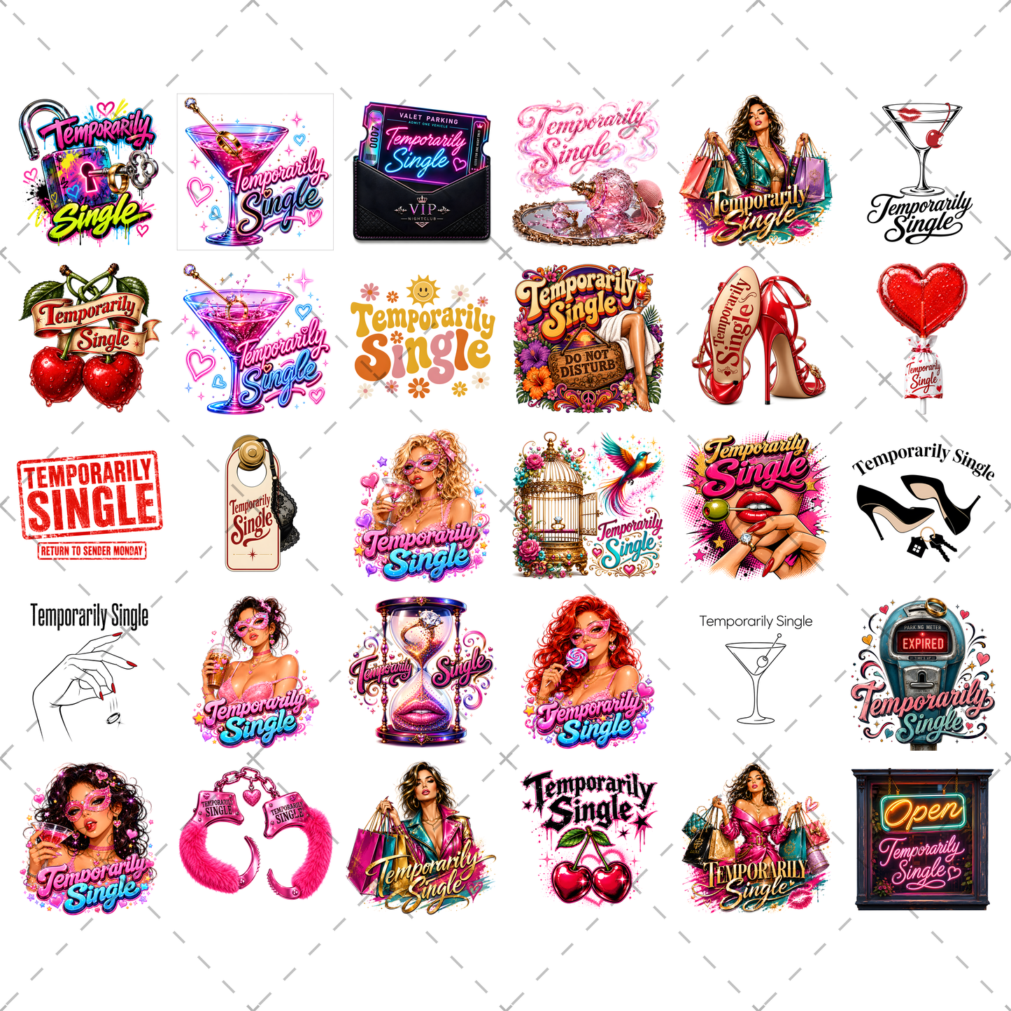 Temporarily Single PNG Funny Breakup Gift for Her, Flirty Design, Girls Night Out, Cheeky Apparel, PNG, digital download, high resolution