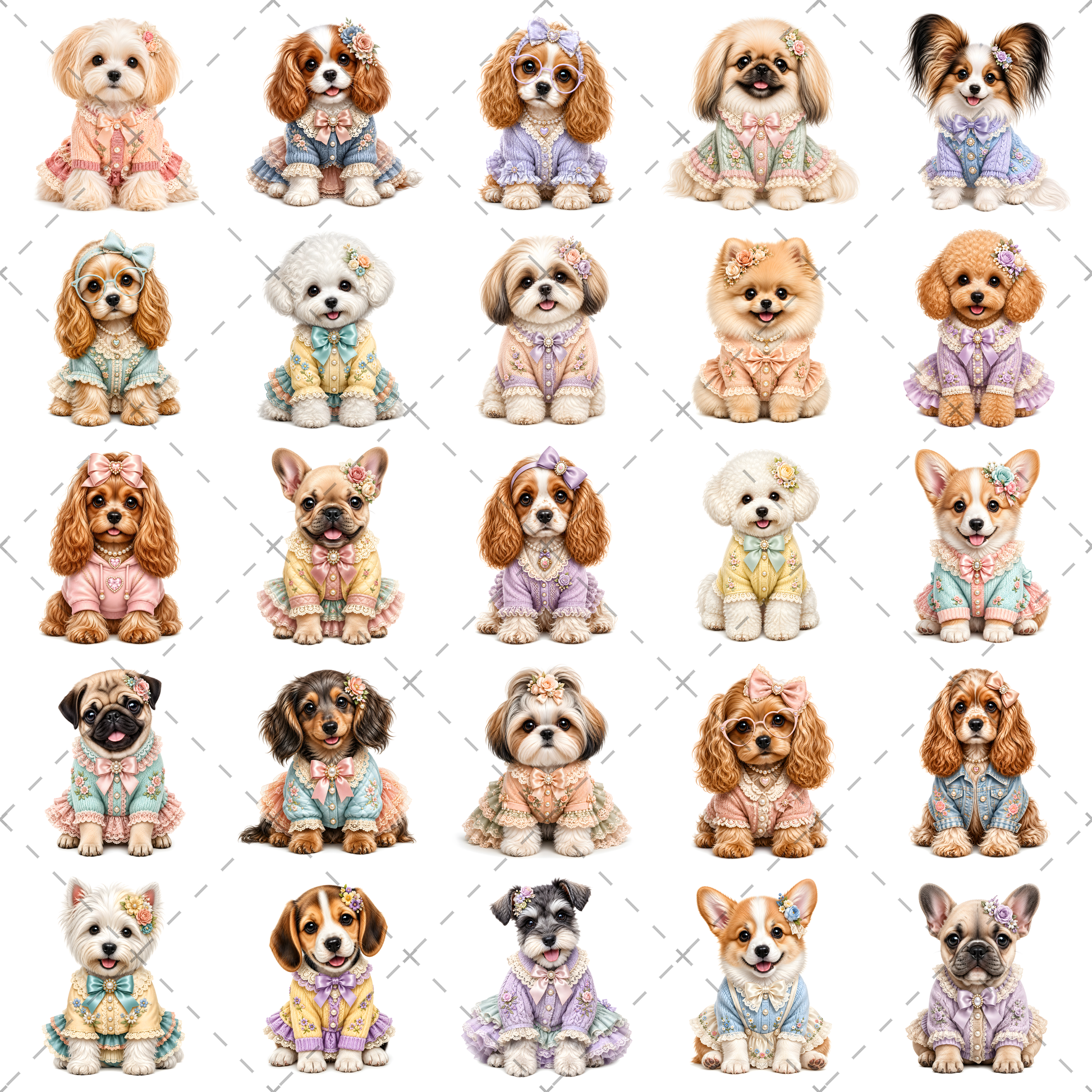 Puppy in Dress PNG Clipart | Adorable Nursery Decor & Pet Lover Gift | Cute Dog Sublimation Design for T-Shirts, vintage pet illustra, nursery animal art, dog lover gift, PNG, digital download, high resolution